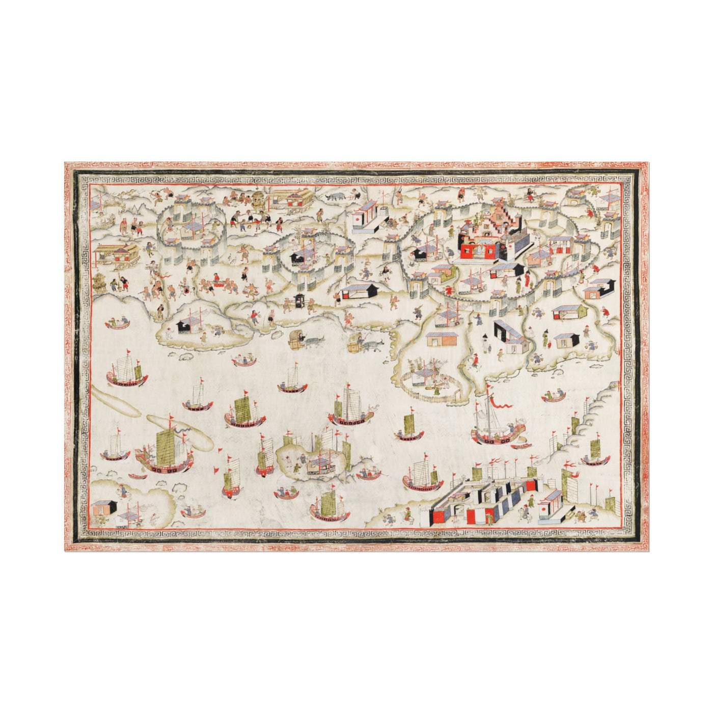 Forts Zeelandia and Provintia 14″×11″