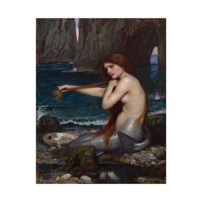 A Mermaid poster by John William Waterhouse  - 11x14 inch print
