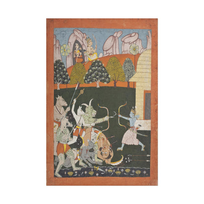 Rama Battling The Titans