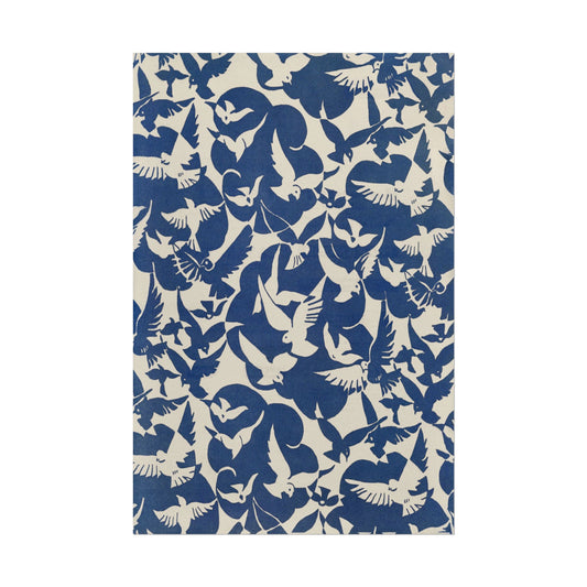 Pigeons in White and Blue poster by Owen Jones - 12x18 inch print