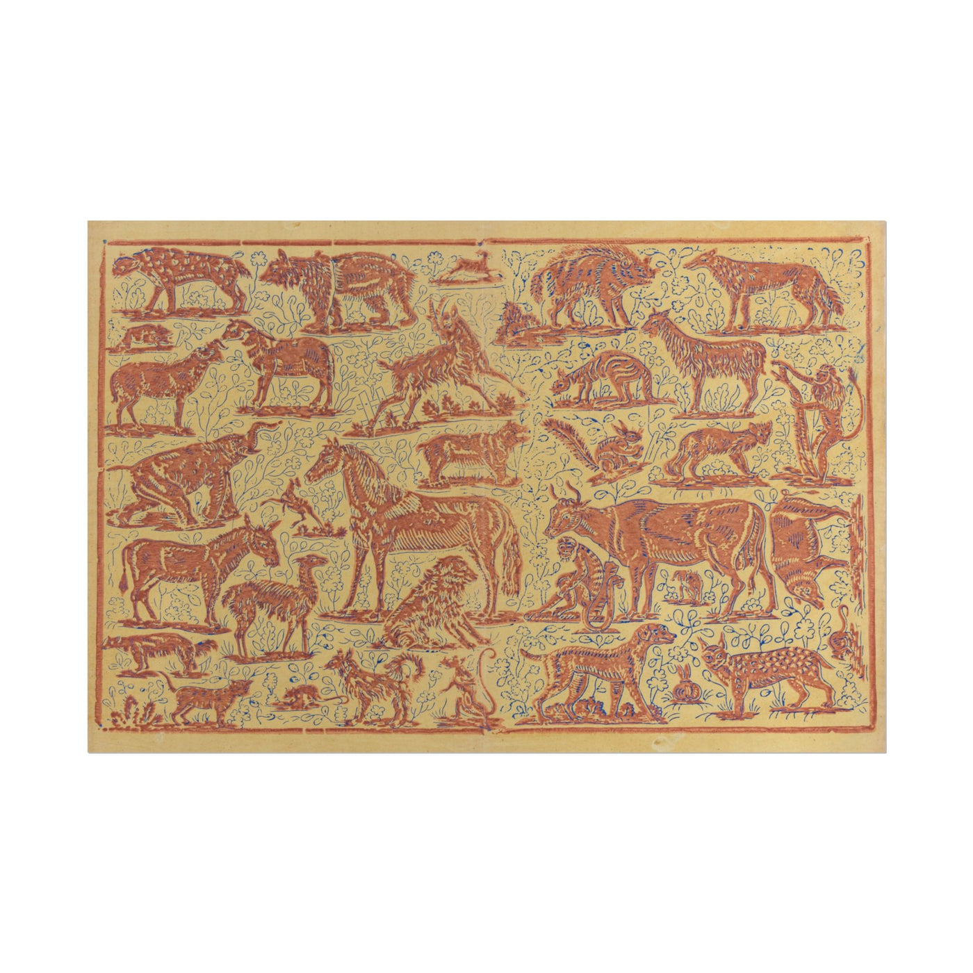 Animal Pattern Book Cover Art 18″×12″