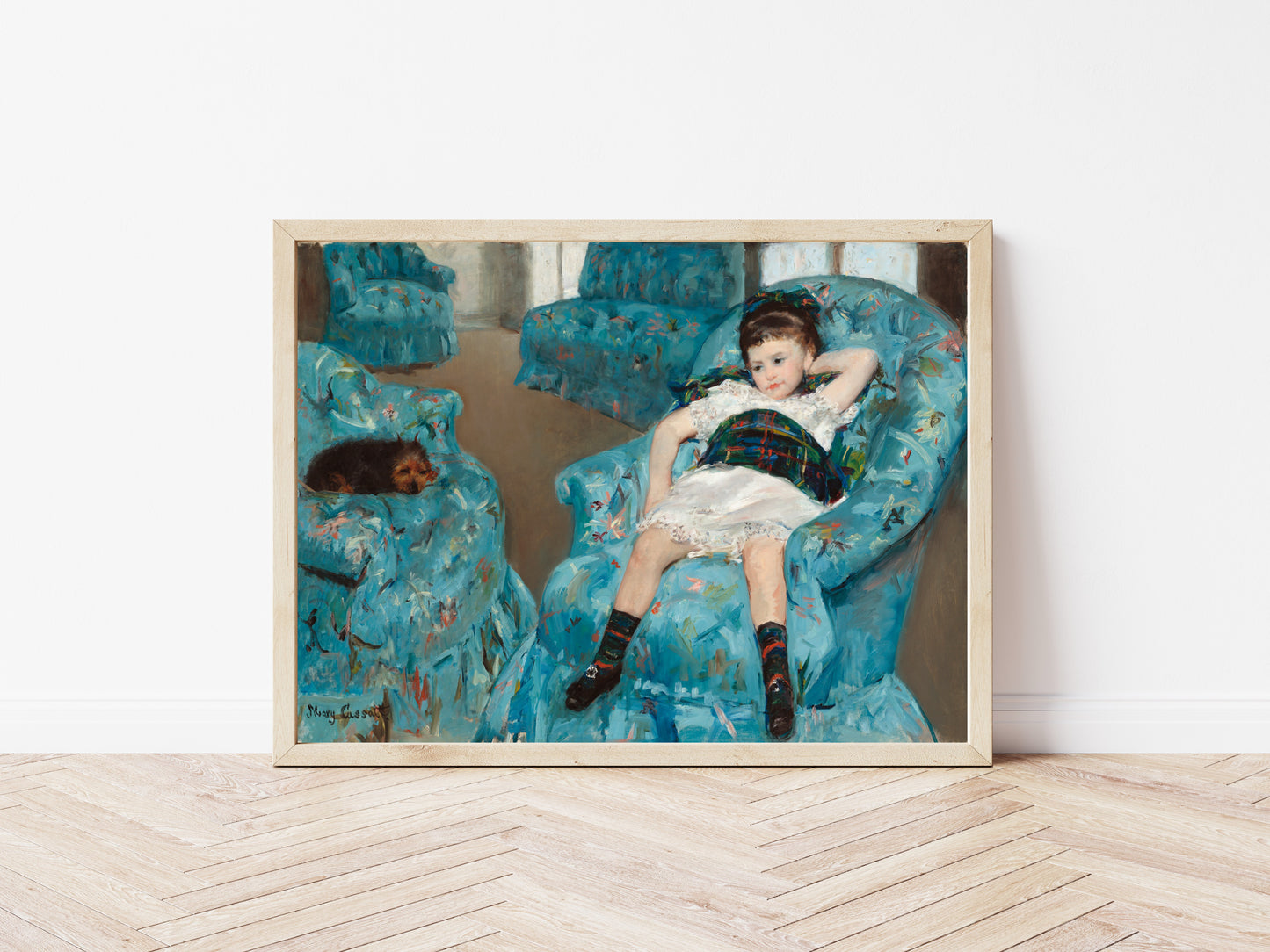 Little Girl in a Blue Armchair