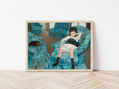 Little Girl in a Blue Armchair