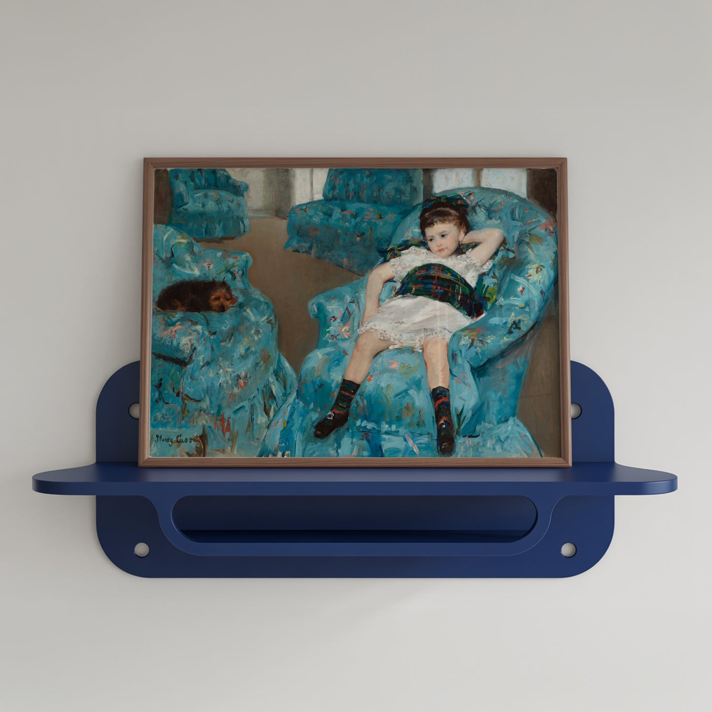 Little Girl in a Blue Armchair