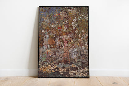 The Fairy Feller's Master Stroke poster by Richard Dadd  - Black frame wall art