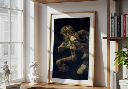 Saturn Devouring his Son poster by Francisco Goya  - Neutral room decor with framed print