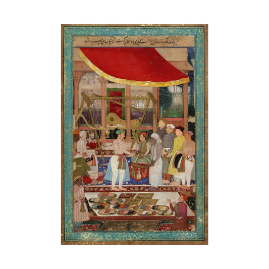 Emperor Jahangir and Prince Khurram poster by Manohar - 12x18 inch print