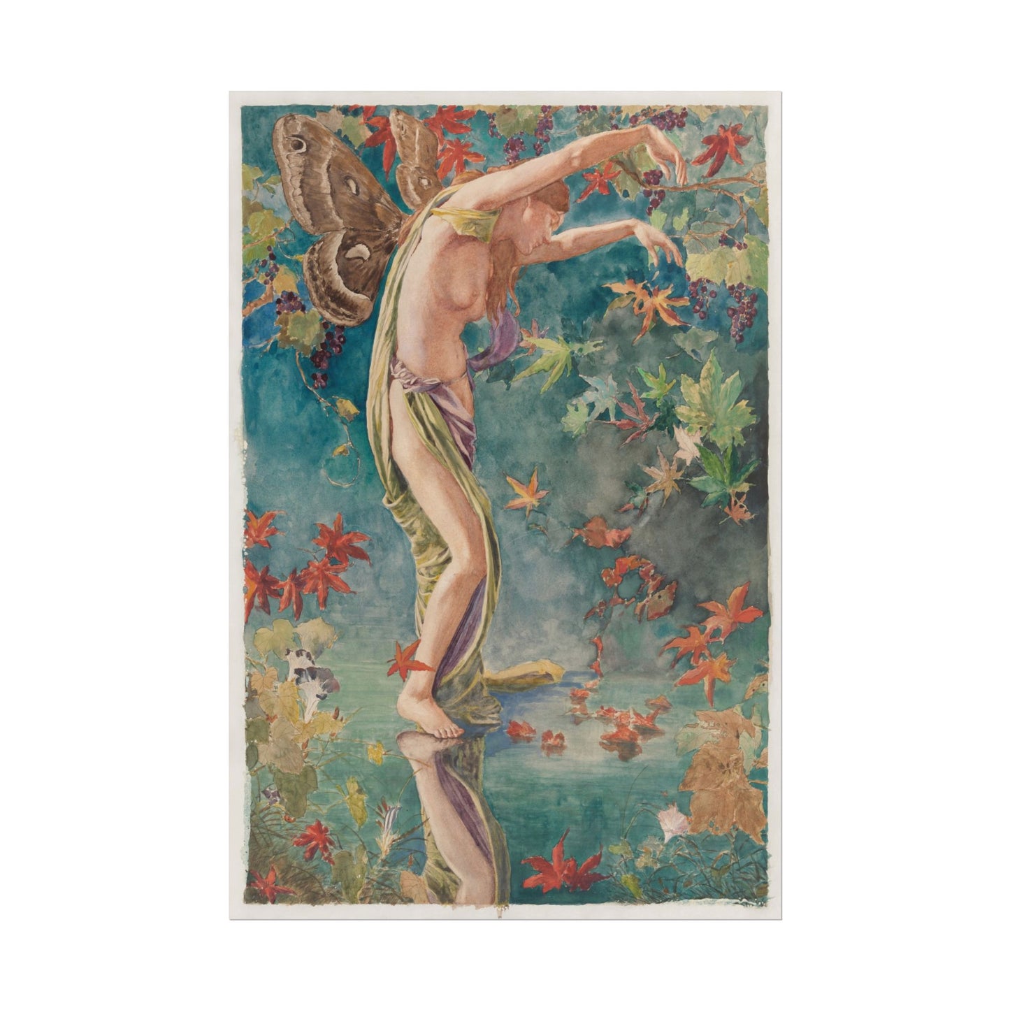Autumn Scattering Leaves by John La Farge
