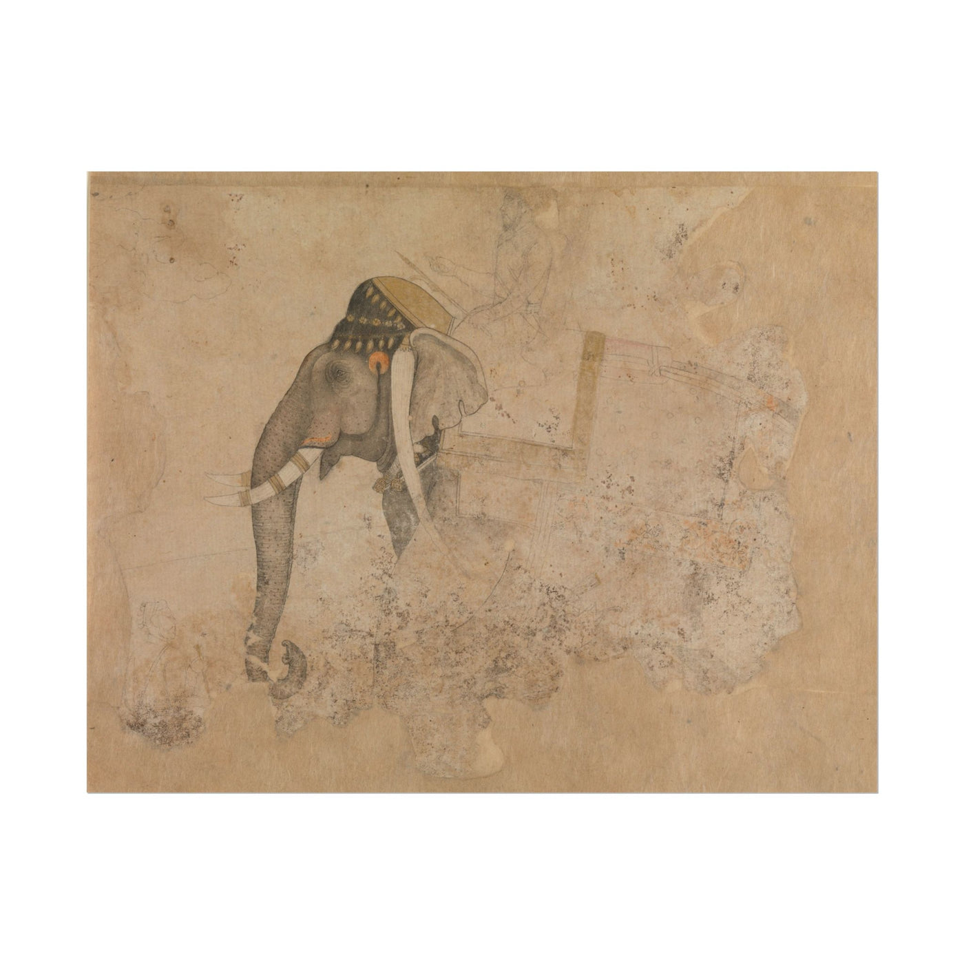 Elephant and Rider 14″×11″