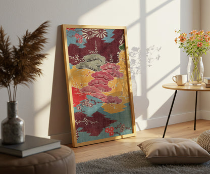 Pine, Plum and Chrysanthemum