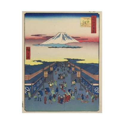 Suruga Street, Views of Edo poster by Utagawa Hiroshige - 11x14 inch print