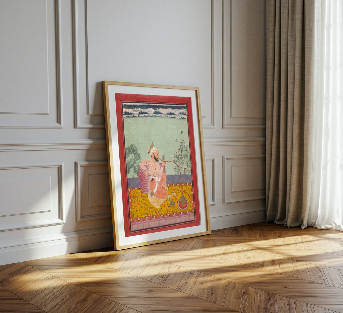 A Raja Smoking a Hookah