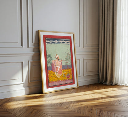 A Raja Smoking a Hookah