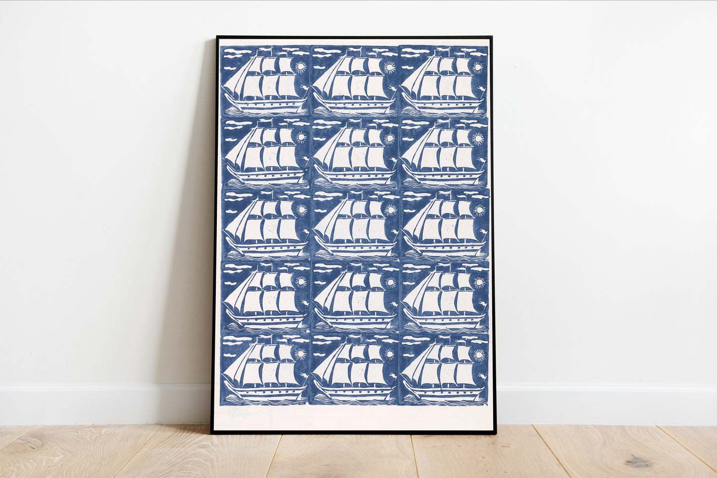 Blad met Zeilschepen