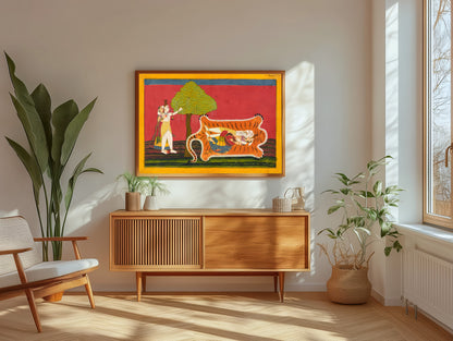 Shiva and Parvati on Tiger Skin