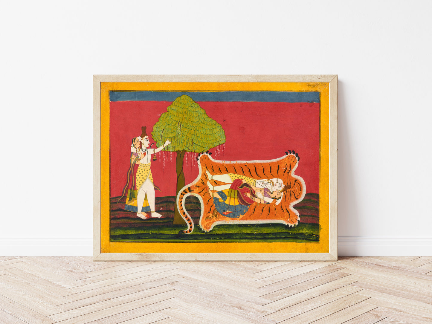 Shiva and Parvati on Tiger Skin