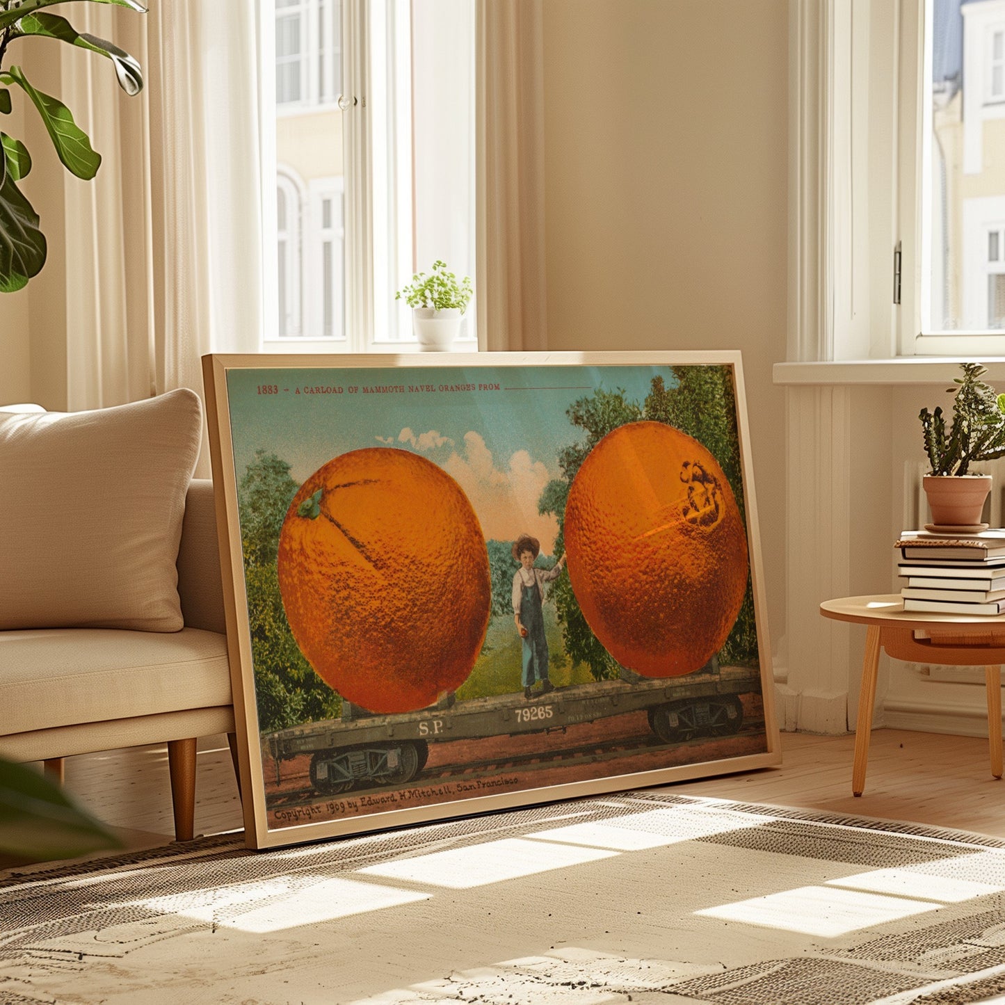 Giant Oranges Art Print