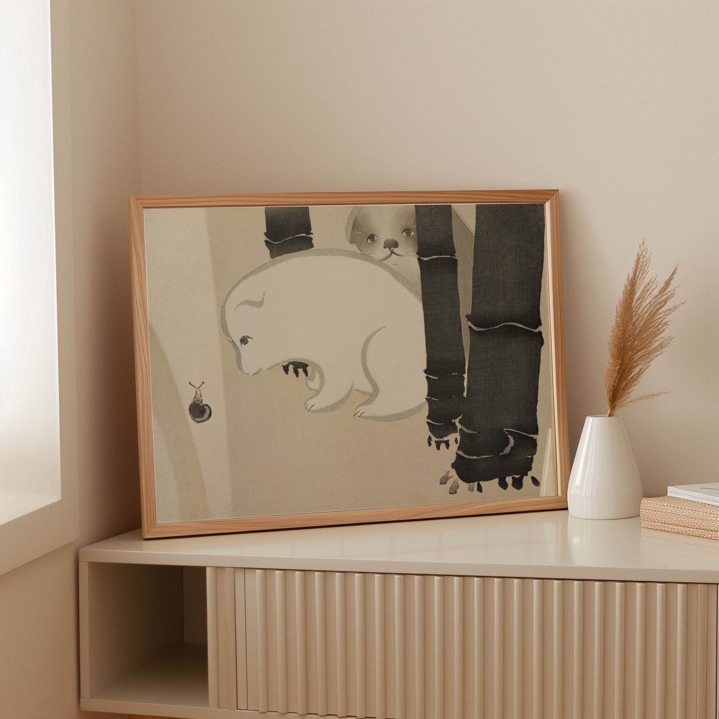 Dog and Snail from Momoyogusa