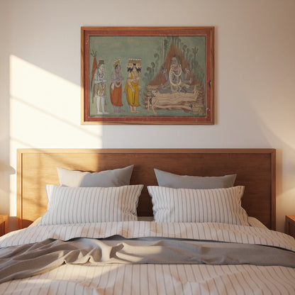 Shiva, Vishnu, and Brahma Adoring Kali