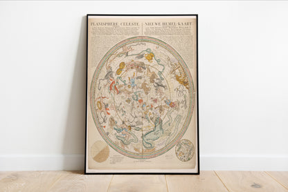Celestial Map with Constellations