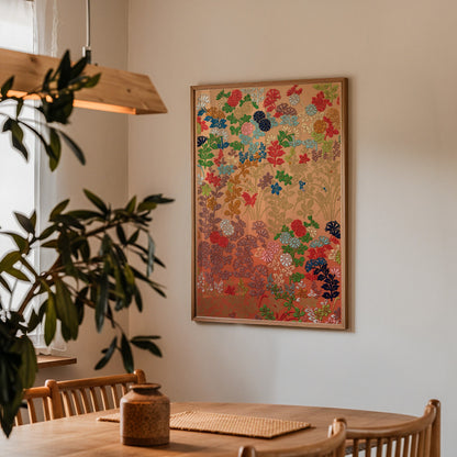 Japanese Flower Fan Pattern