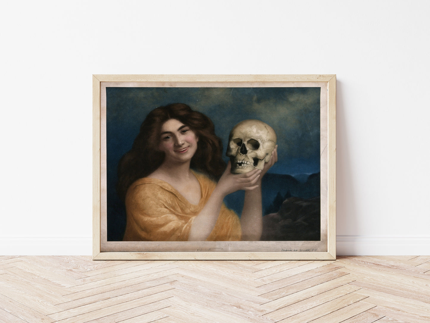 Young Woman with Skull