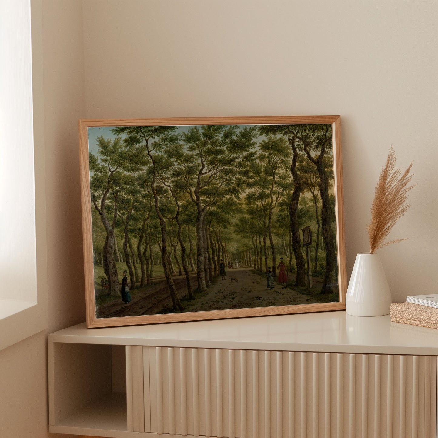 Serene Nature Scene with Figures