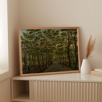 Serene Nature Scene with Figures