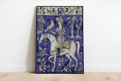 Majestic Horseman Tile Art Print