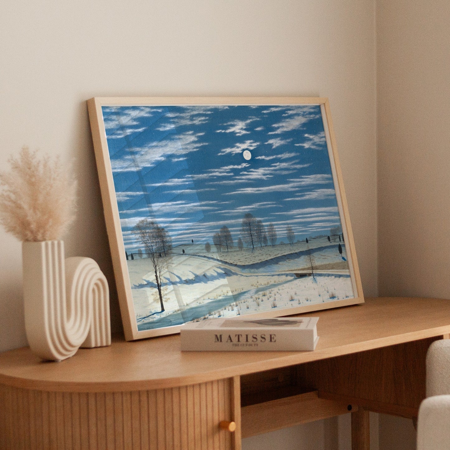 Winter Scene in Moonlight